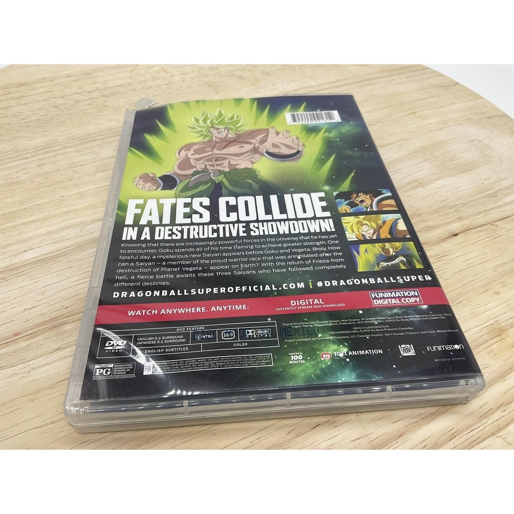 Dragon Ball Super Broly The Movie DVD 2018 Funimation PG Widescreen Anime - Picture 8 of 14